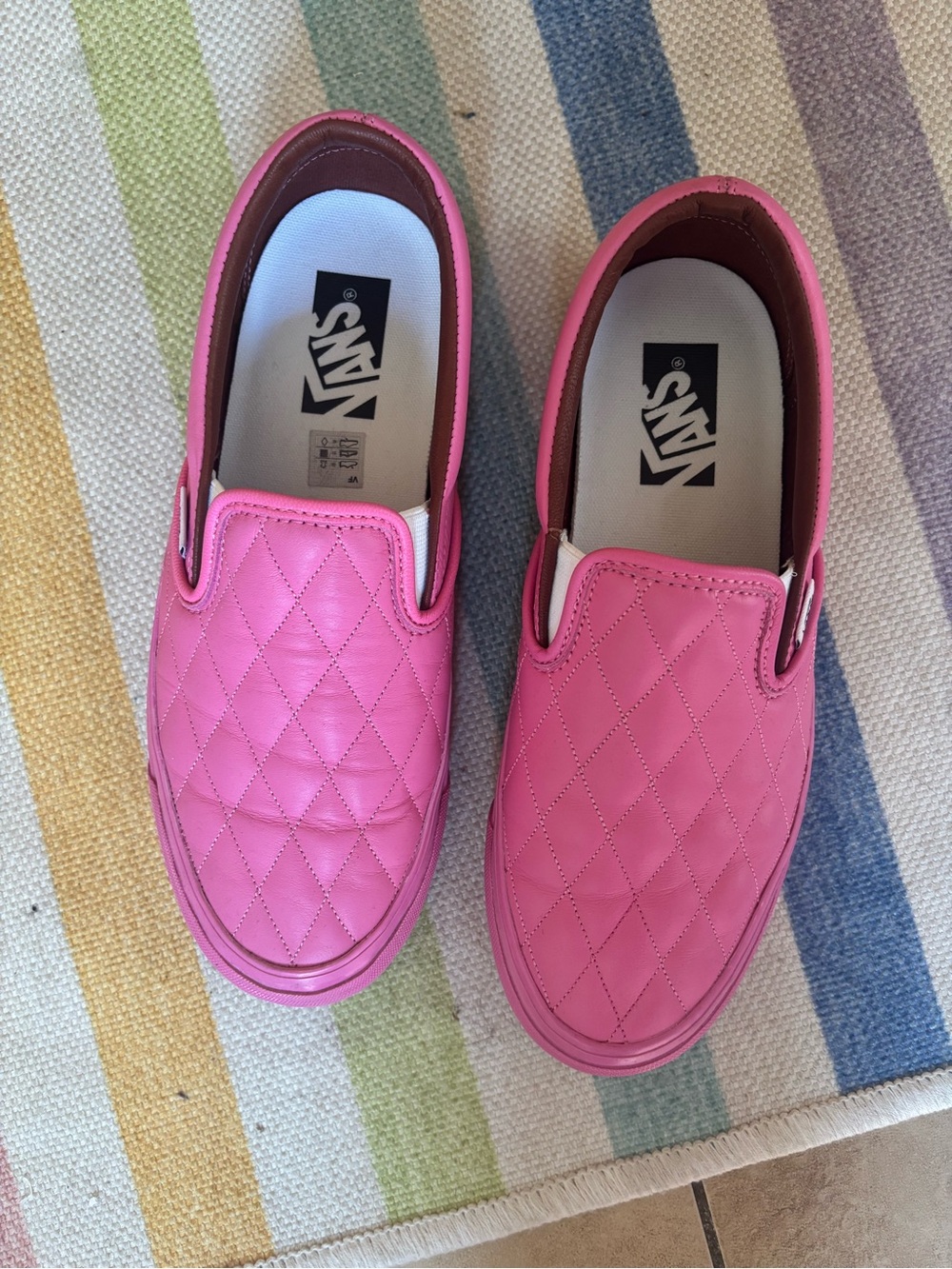 Vans Quilted Slip-On Shoes in Pink